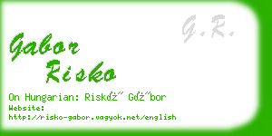 gabor risko business card